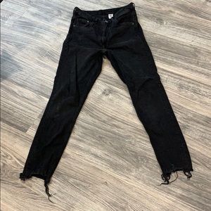 H&M distressed high waisted skinny jeans